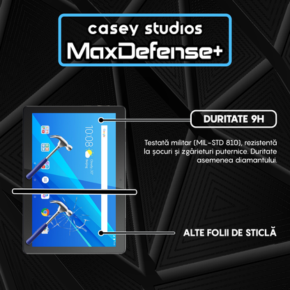 Folie Sticla MaxDefense+ - Lenovo Tab M10 10.1" (TB-X605L/TB-X505F) - Clear