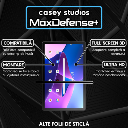 Folie Sticla MaxDefense+ - Lenovo Tab M10 Plus Gen 3 2022 10.6" (TB-328FU) - Clear