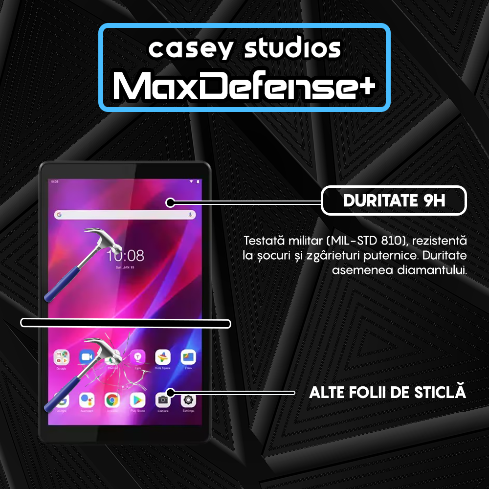 Folie Sticla MaxDefense+ - Lenovo Tab M8 HD/M8 3rd Gen 8" (TB-8505F/TB-8506X) - Clear