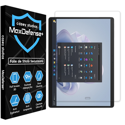 Folie Sticla MaxDefense+ - Microsoft Surface Pro 9 - Clear