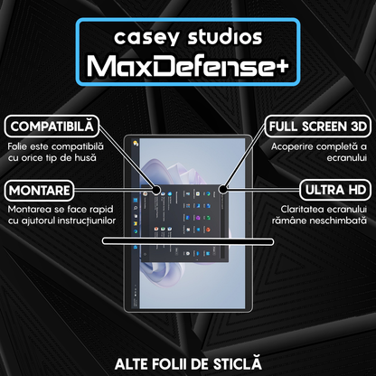 Folie Sticla MaxDefense+ - Microsoft Surface Pro 9 - Clear