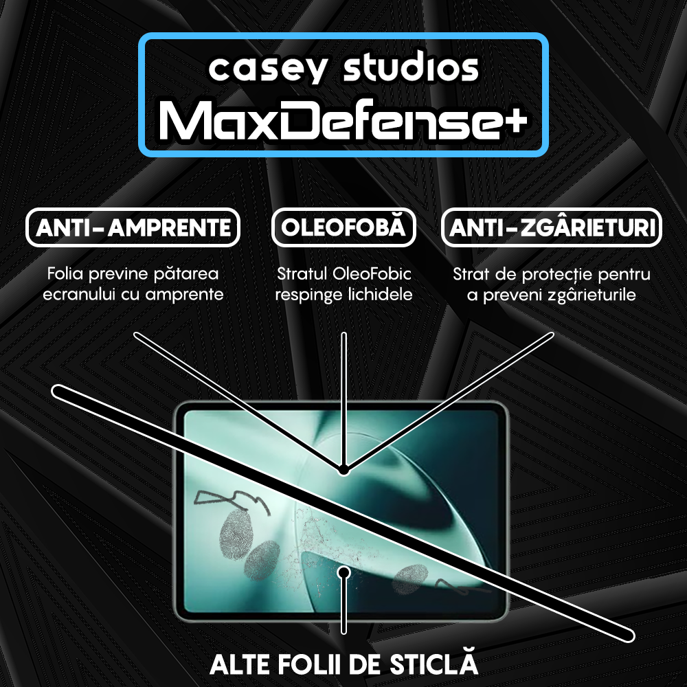 Folie Sticla MaxDefense+ - OnePlus Pad Pro - Clear