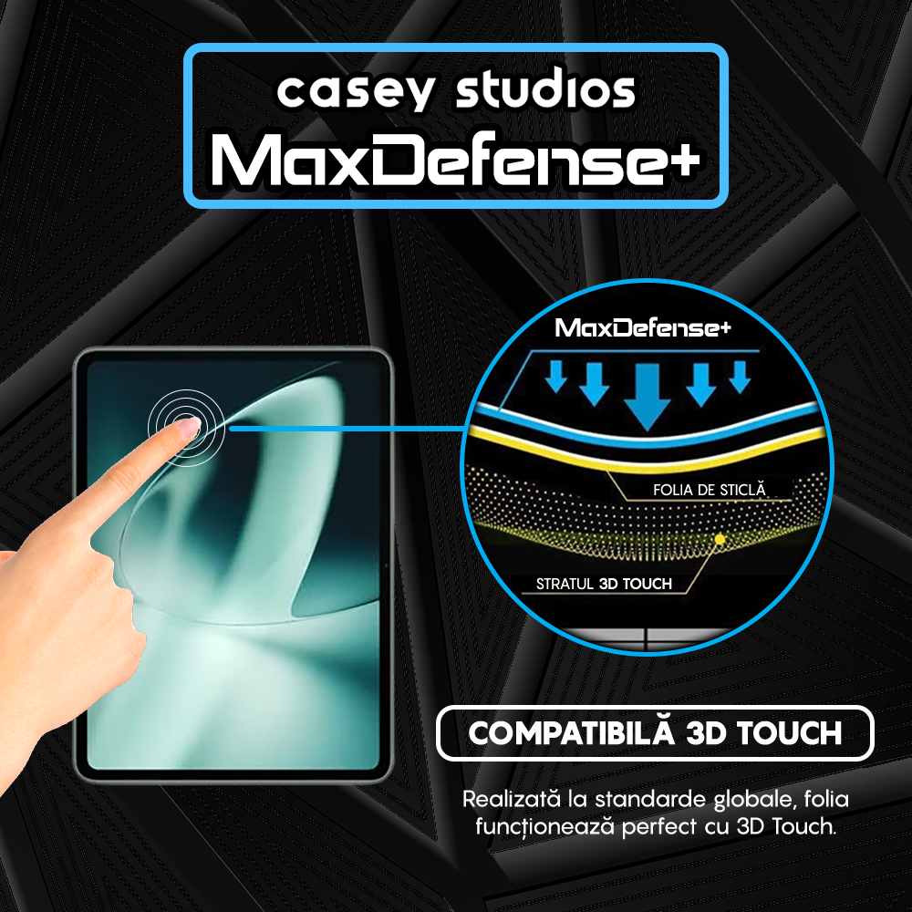 Folie Sticla MaxDefense+ - OnePlus Pad Pro - Clear