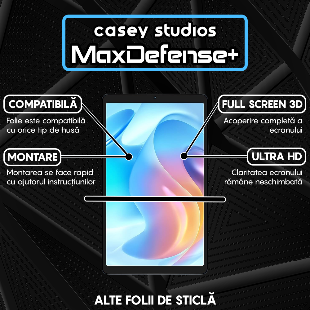 Folie Sticla MaxDefense+ - Realme Pad Mini - Clear