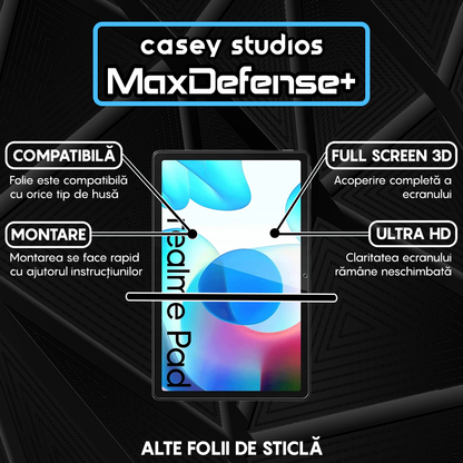 Folie Sticla MaxDefense+ - Realme Pad 10.4" 2021 - Clear