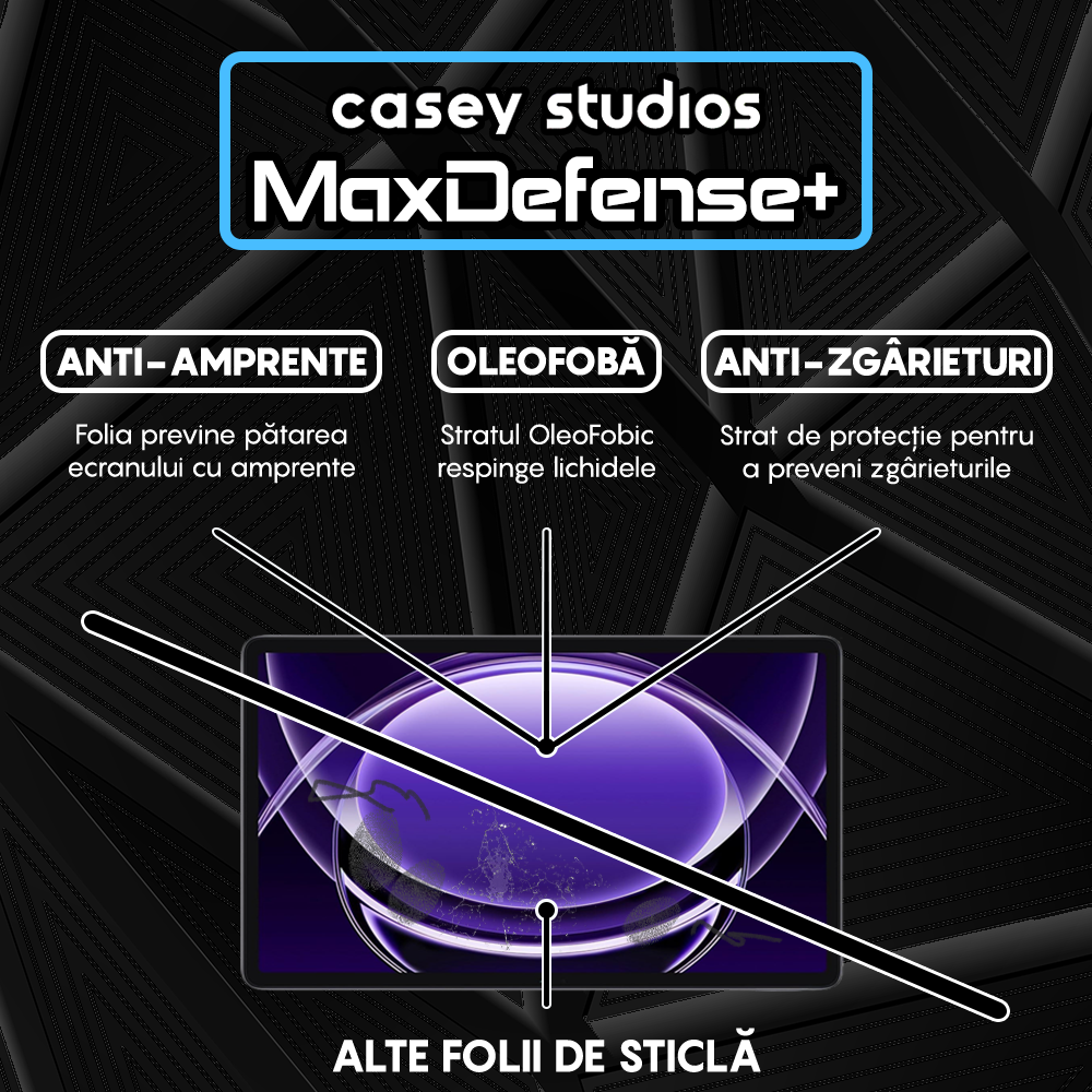 Folie Sticla MaxDefense+ - Realme Pad 2 Lite - Clear