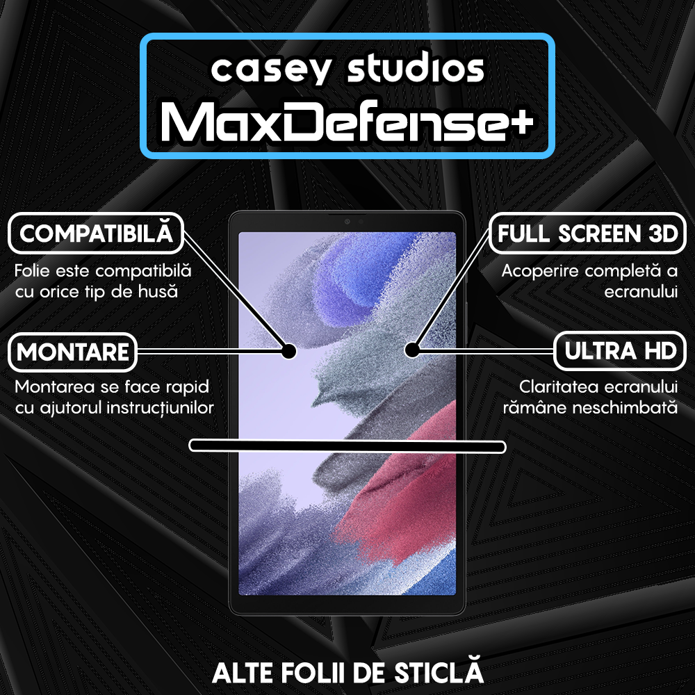 Folie Sticla MaxDefense+ - Samsung Galaxy Tab A7 Lite 8.7" (SM-T220/T225) - Clear