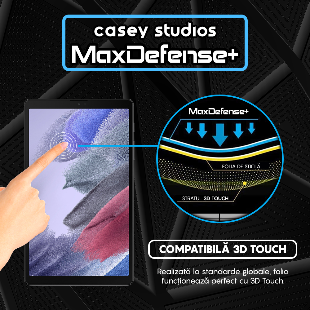 Folie Sticla MaxDefense+ - Samsung Galaxy Tab A7 Lite 8.7" (SM-T220/T225) - Clear