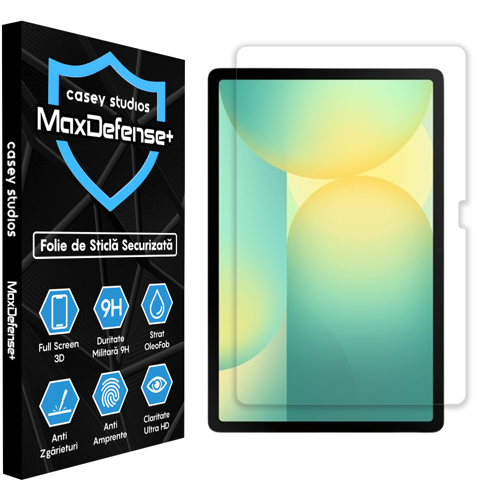 Folie Sticla MaxDefense+ - Samsung Galaxy Tab S10 FE - Clear