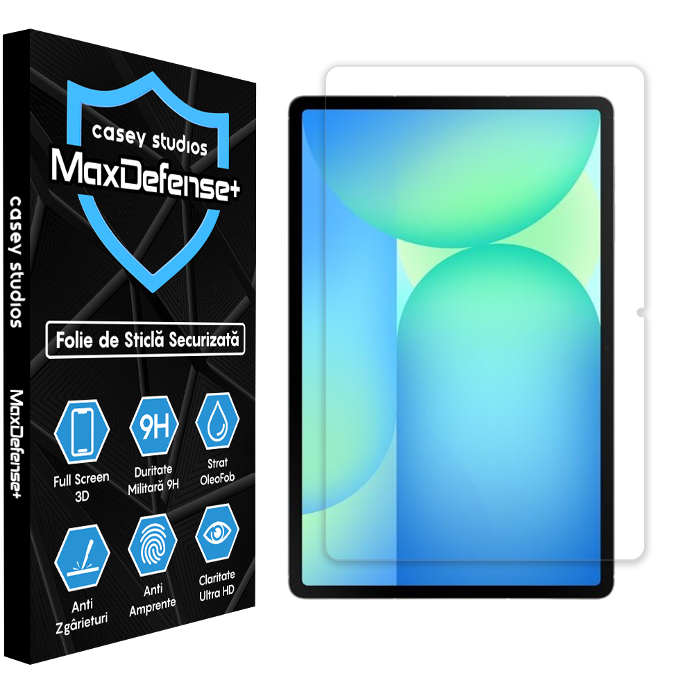 Folie Sticla MaxDefense+ - Samsung Galaxy Tab S10 FE Plus - Clear