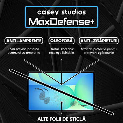 Folie Sticla MaxDefense+ - Samsung Galaxy Tab S10 FE Plus - Clear