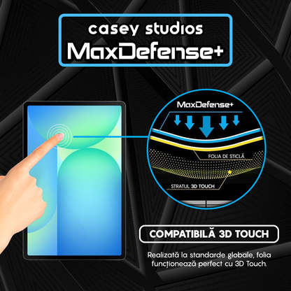 Folie Sticla MaxDefense+ - Samsung Galaxy Tab S10 FE Plus - Clear