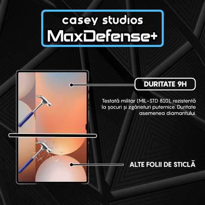 Folie Sticla MaxDefense+ - Samsung Galaxy Tab S10 Ultra - Clear