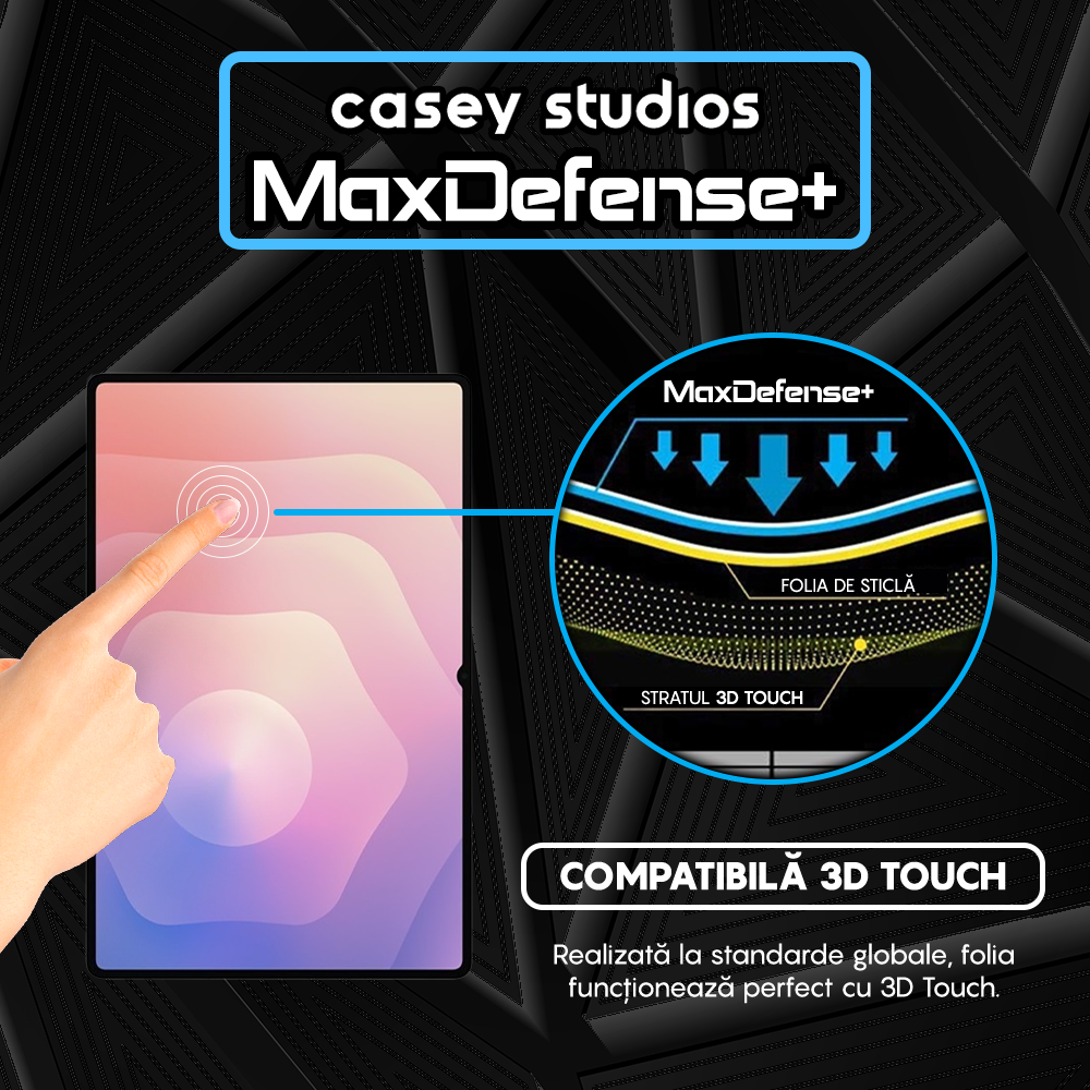 Folie Sticla MaxDefense+ - Samsung Galaxy Tab S11 Ultra - Clear