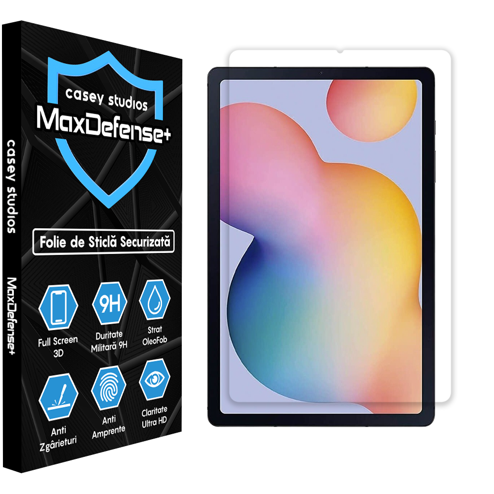Folie Sticla MaxDefense+ - Samsung Galaxy Tab S6 Lite 2022 10.4" (P610/P613/P615/P619) - Clear