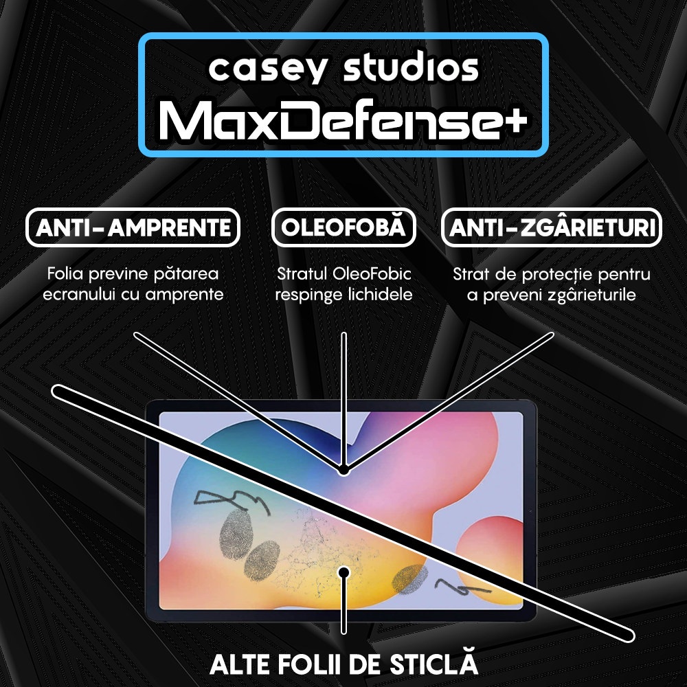 Folie Sticla MaxDefense+ - Samsung Galaxy Tab S6 Lite 2022 10.4" (P610/P613/P615/P619) - Clear