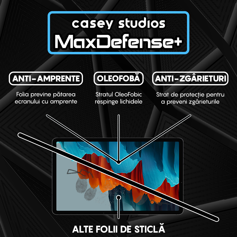 Folie Sticla MaxDefense+ - Samsung Galaxy Tab S7 Lite 11" (T730/T735/T736) - Clear