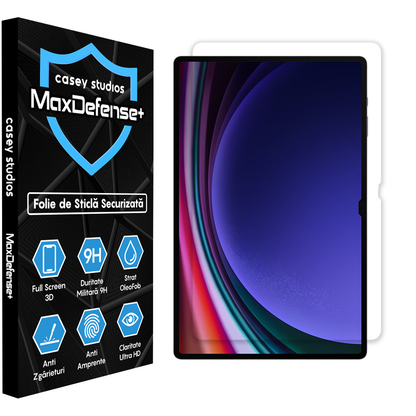Folie Sticla MaxDefense+ - Samsung Galaxy Tab S9 Ultra/S8 Ultra 5G/S8 Ultra 14.6" (X900/X906/X910/X916B/X918U) - Clear