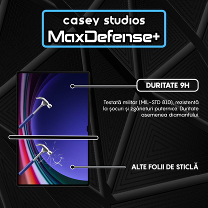 Folie Sticla MaxDefense+ - Samsung Galaxy Tab S9 Ultra/S8 Ultra 5G/S8 Ultra 14.6" (X900/X906/X910/X916B/X918U) - Clear