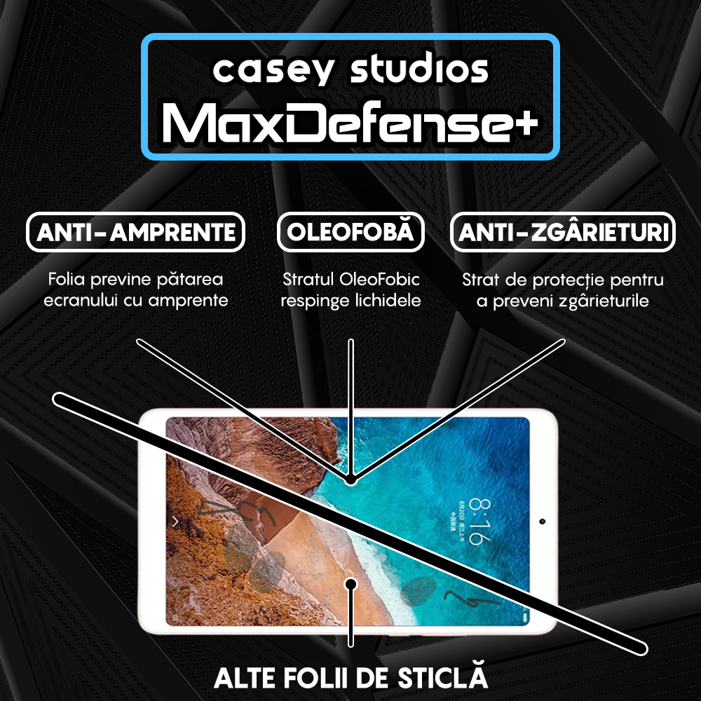 Folie Sticla MaxDefense+ - Xiaomi Mi Pad 4 Plus 10.1" - Clear