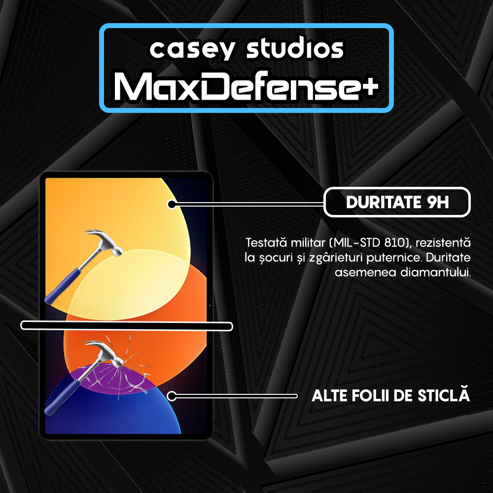 Folie Sticla MaxDefense+ - Xiaomi Pad 6 Pro/6 - Clear
