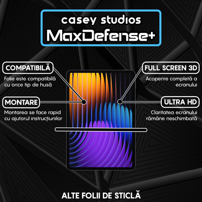 Folie Sticla MaxDefense+ - Xiaomi Pad 7 - Clear