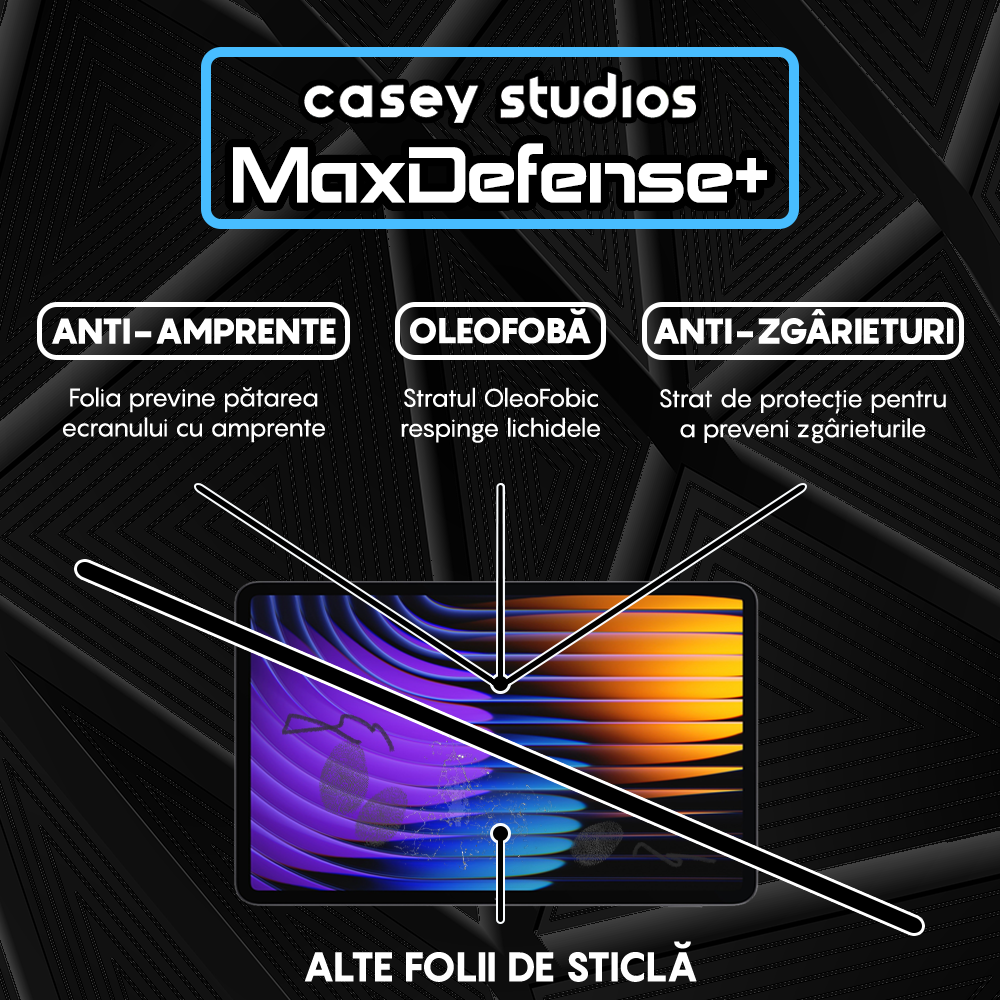 Folie Sticla MaxDefense+ - Xiaomi Pad 7 - Clear