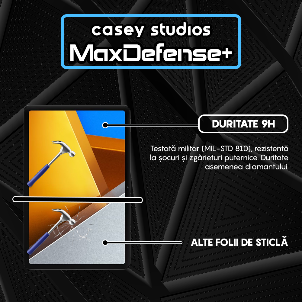 Folie Sticla MaxDefense+ - Xiaomi Poco Pad - Clear