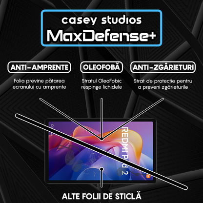 Folie Sticla MaxDefense+ - Xiaomi Redmi Pad 2 - Clear