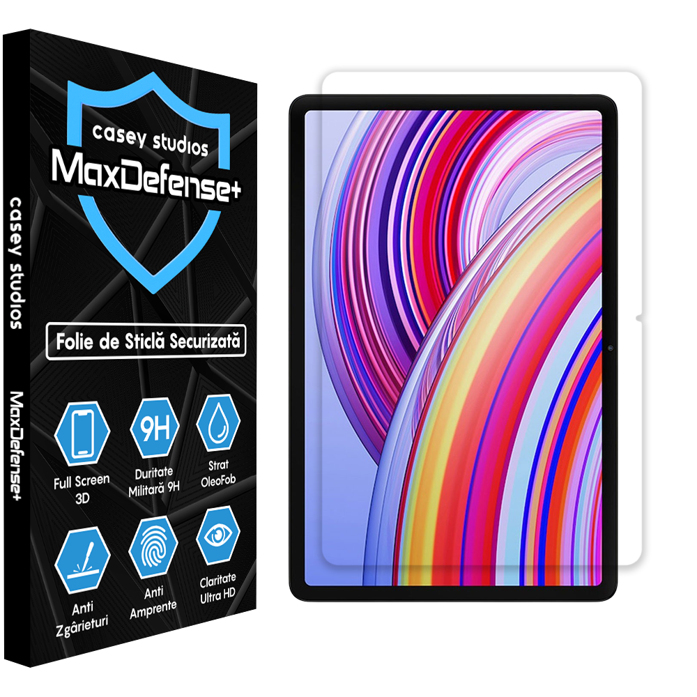 Folie Sticla MaxDefense+ - Xiaomi Redmi Pad Pro 5G/Redmi Pad Pro - Clear