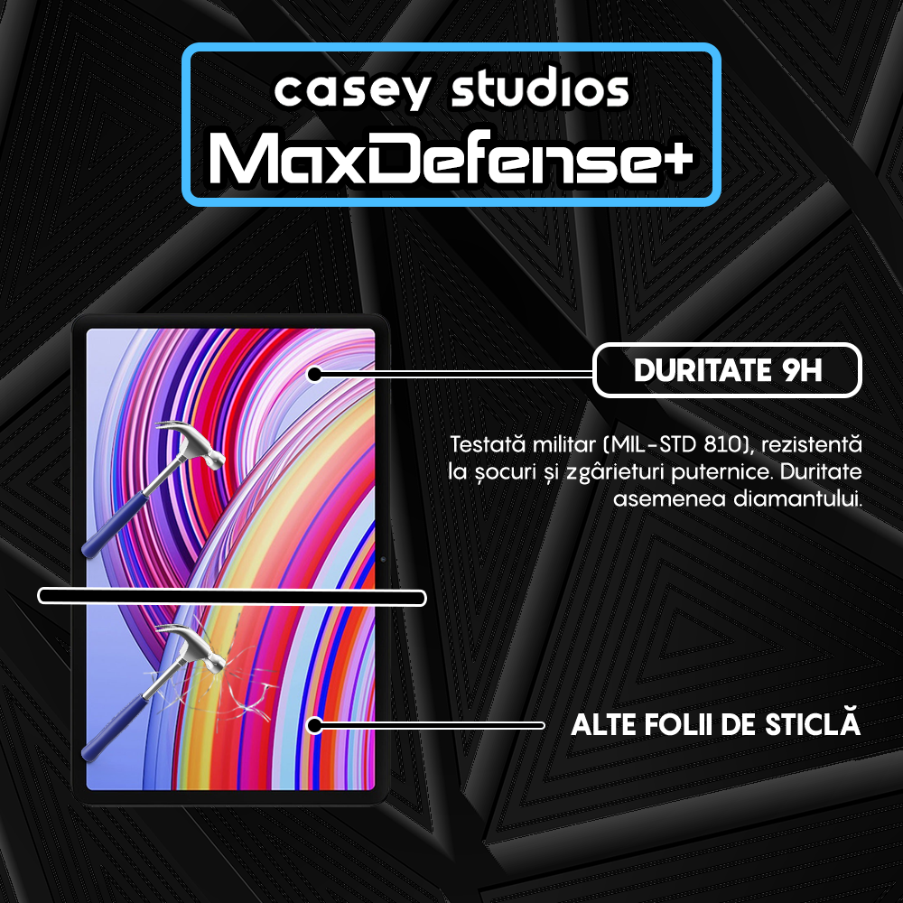 Folie Sticla MaxDefense+ - Xiaomi Redmi Pad Pro 5G/Redmi Pad Pro - Clear
