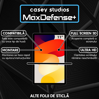Folie Sticla MaxDefense+ - Xiaomi Redmi Pad SE - Clear