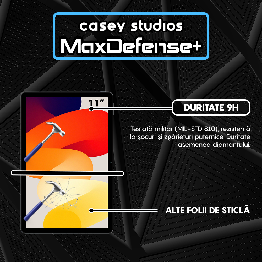 Folie Sticla MaxDefense+ - Xiaomi Redmi Pad SE - Clear