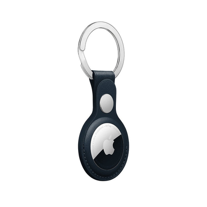Husa Leather - AirTag - Albastru