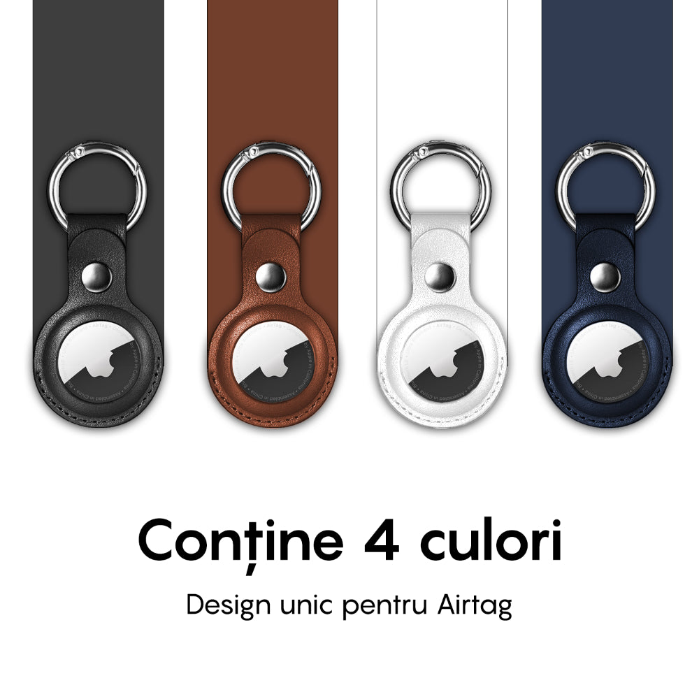 Set 4 Huse Leather - AirTag - Multicolor