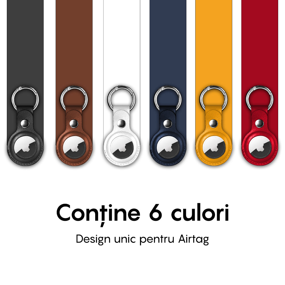 Set 6 Huse Leather - AirTag - Multicolor