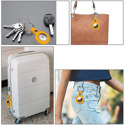 Husa Leather - AirTag - Yellow