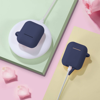 Husa Soft Silicone - AirPods 1/2 - Albastru