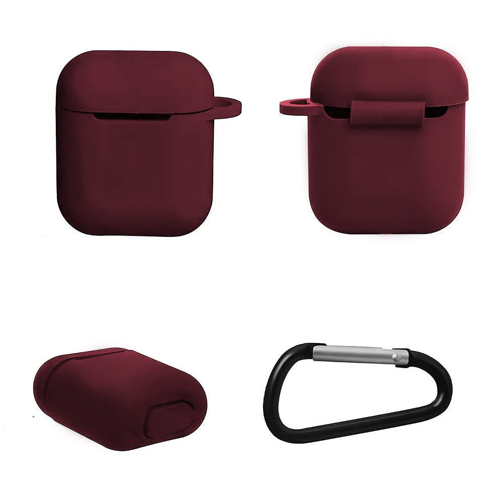 Husa Soft Silicone - AirPods 1/2 - Burgundy