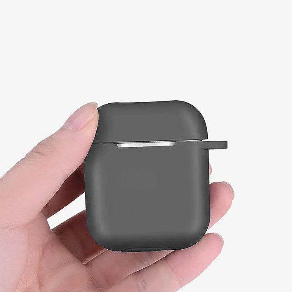 Husa Soft Silicone - AirPods 1/2 - Dark Gray