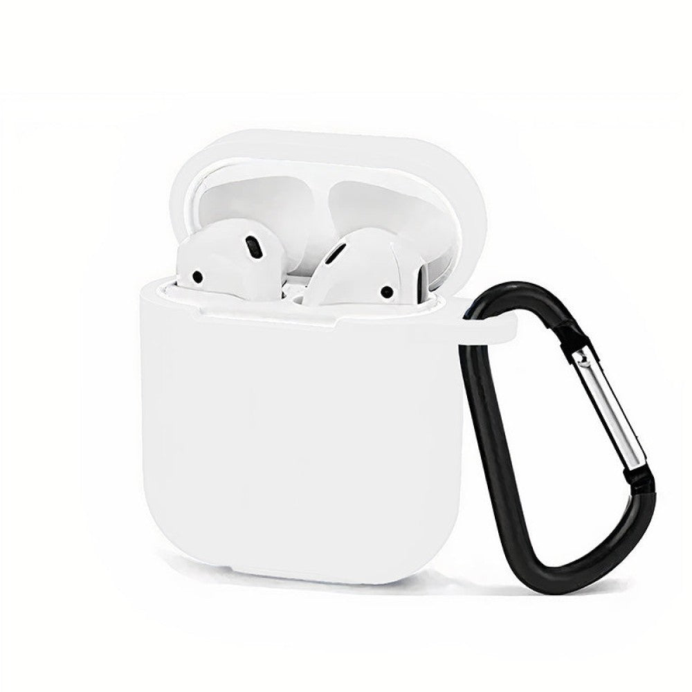 Husa Soft Silicone - AirPods 1/2 - Alb