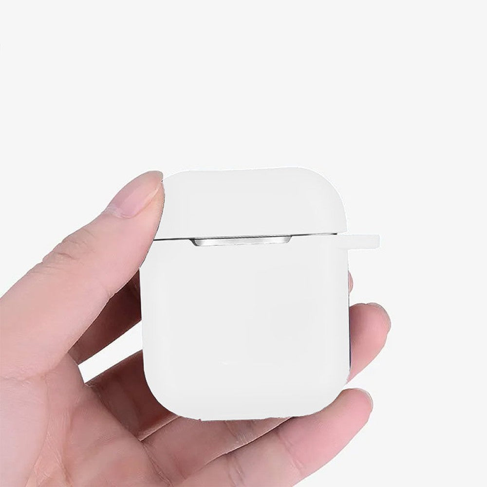 Husa Soft Silicone - AirPods 1/2 - Alb