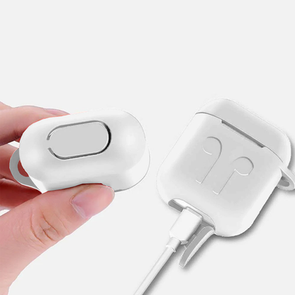 Husa Soft Silicone - AirPods 1/2 - Alb