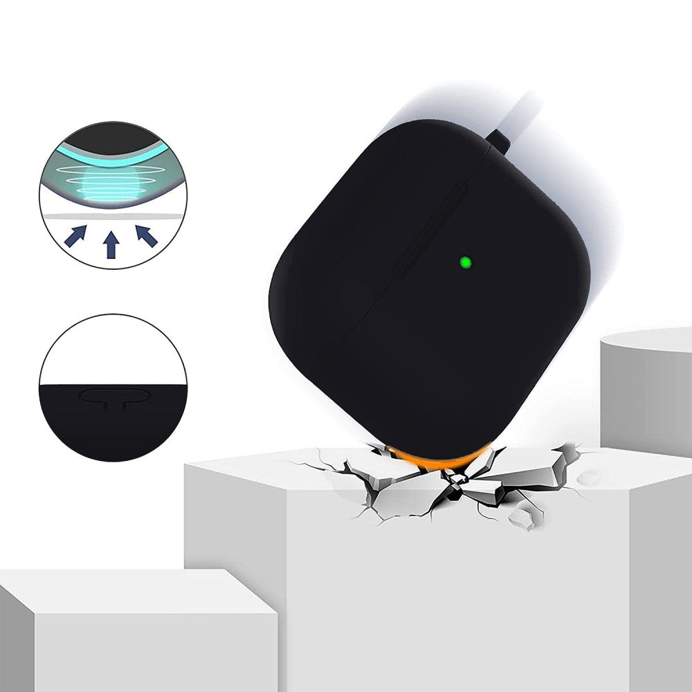 Husa Soft Silicone - AirPods 3 - Negru