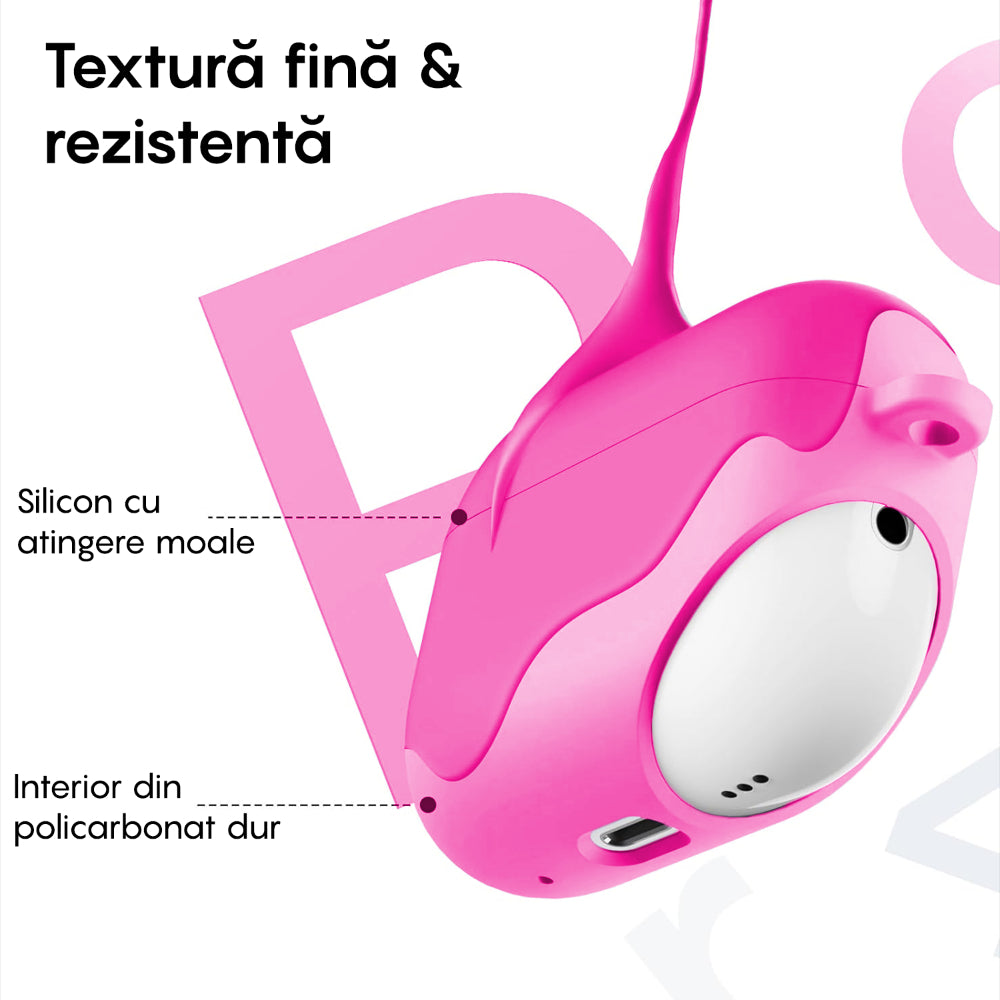 Husa Soft Silicone - AirPods 4 - Fuchsia