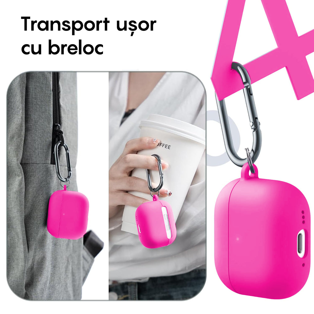 Husa Soft Silicone - AirPods 4 - Fuchsia