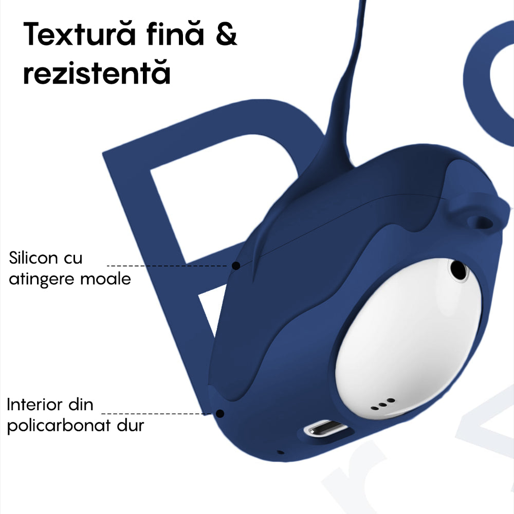 Husa Soft Silicone - AirPods 4 - Midnight Blue