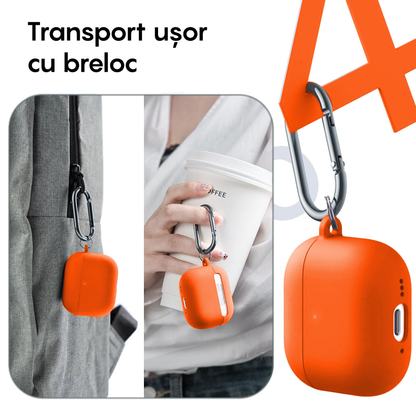 Husa Soft Silicone - AirPods 4 - Portocaliu