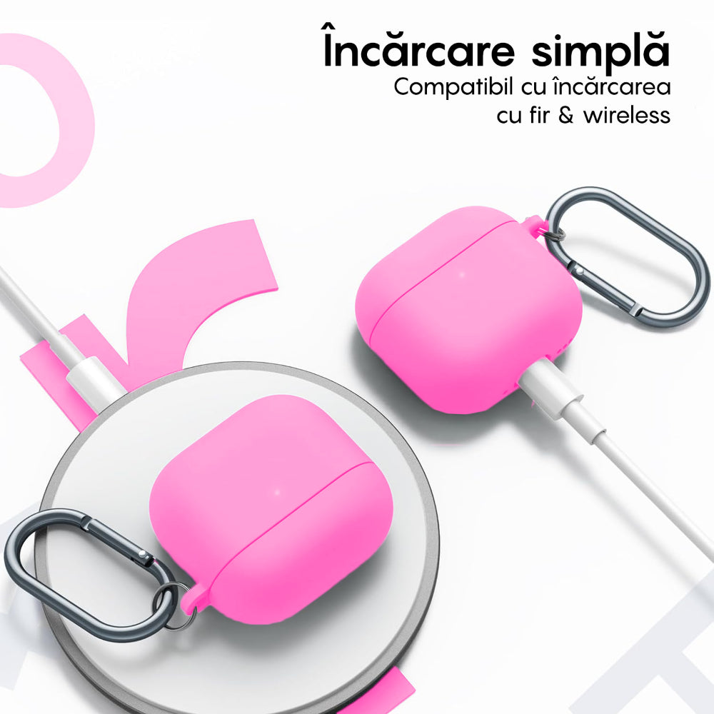 Husa Soft Silicone - AirPods 4 - Roz