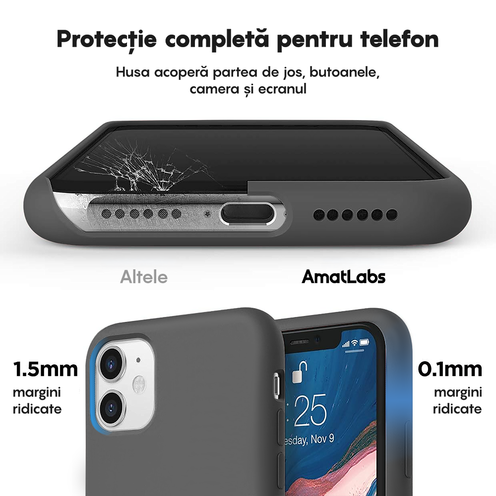 Husa Soft Silicone - iPhone 11 - Dark Gray